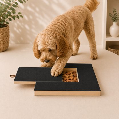 Dog using Scratch & Trim Board